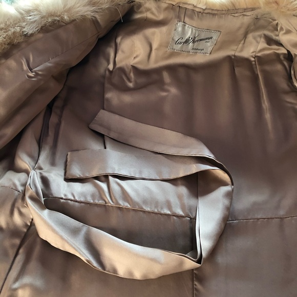 VTG 70s Carl W Herrmann Golden Beaver Trench Coat - Picture 8 of 8